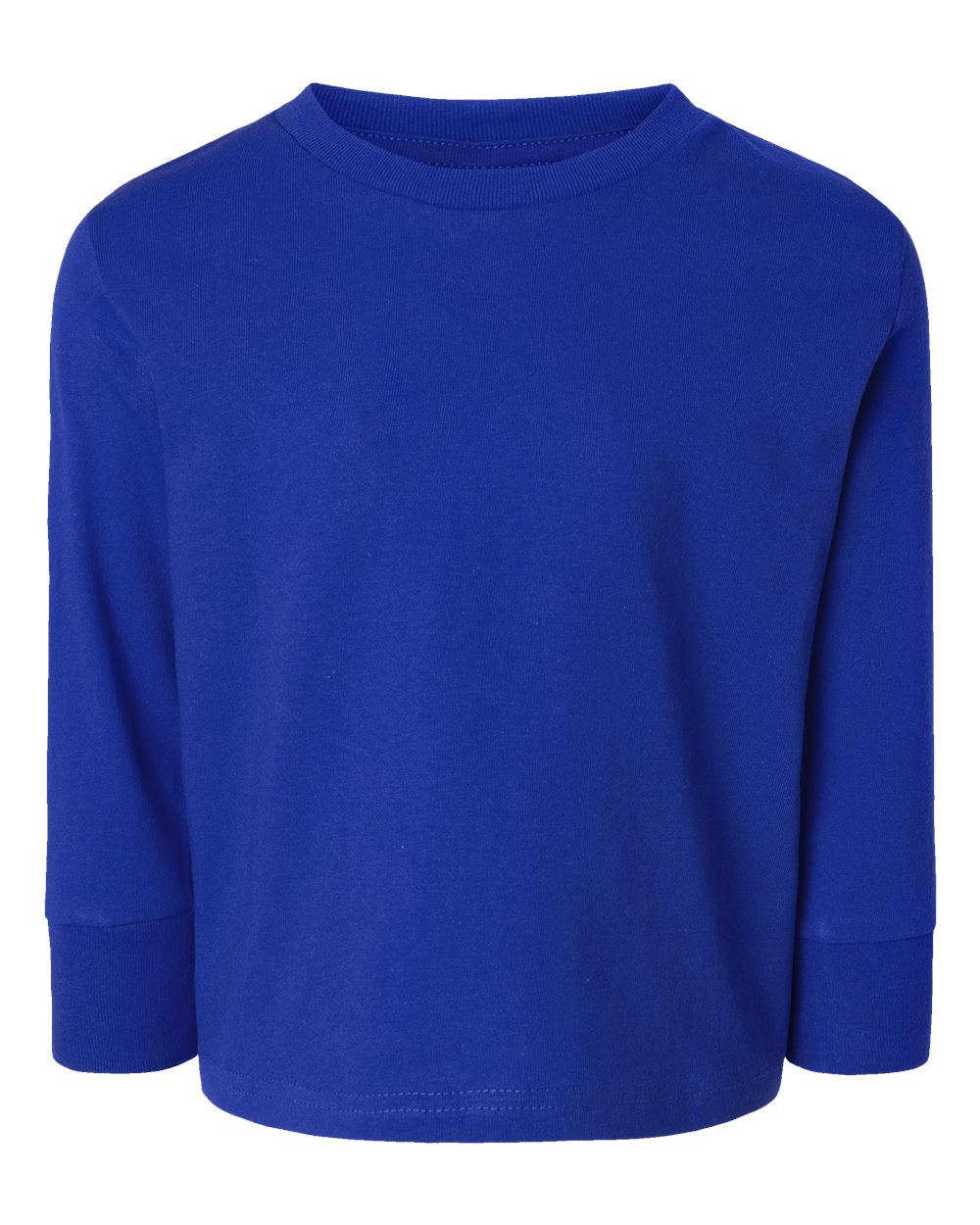 Front View of Royal Toddler Cotton Jersey Long Sleeve Tee - 3311