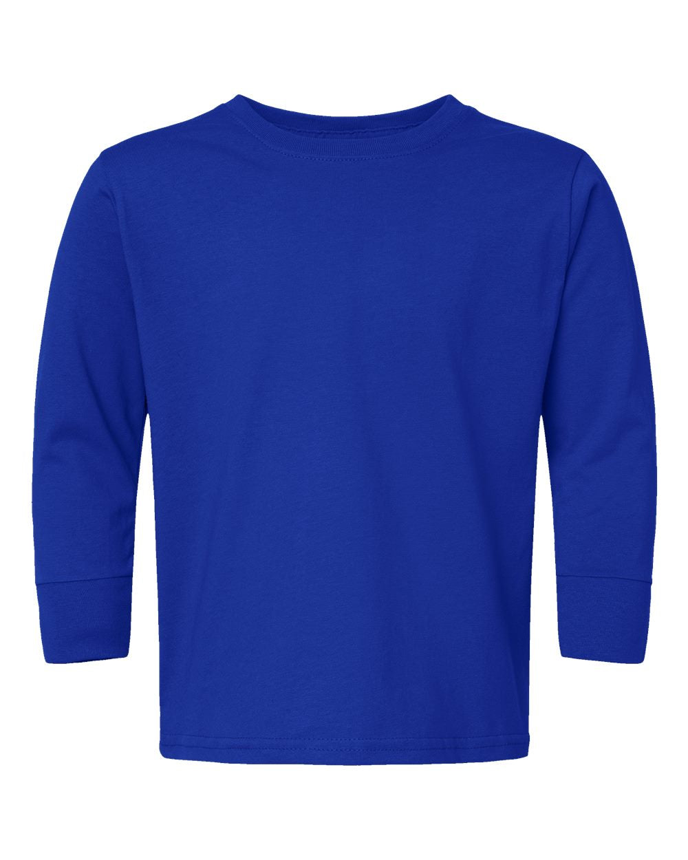 Front View of Royal Toddler Fine Jersey Long Sleeve Tee - 3302