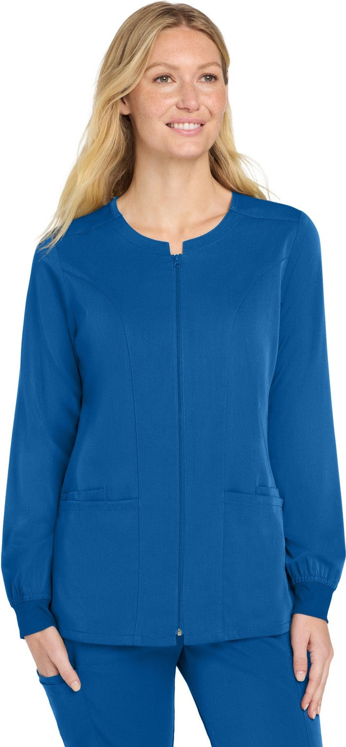 Front View of Royal Wink Women's Premiere Flex Full-Zip Scrub Jacket WW4088