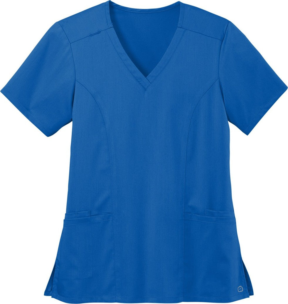 Front View of Royal Wink Women's Premiere Flex V-Neck Top WW4168