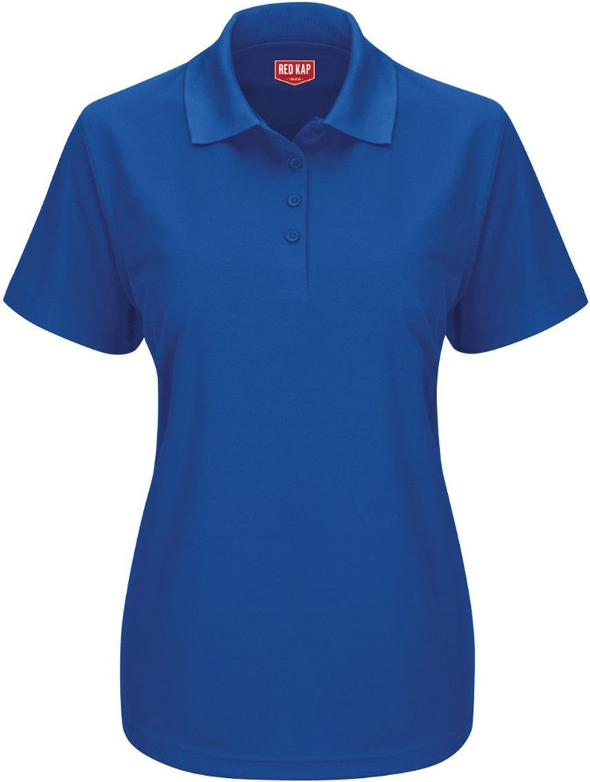 Front View of Royal Women's Short Sleeve Performance Knit Pocketless Core Polo - SK97