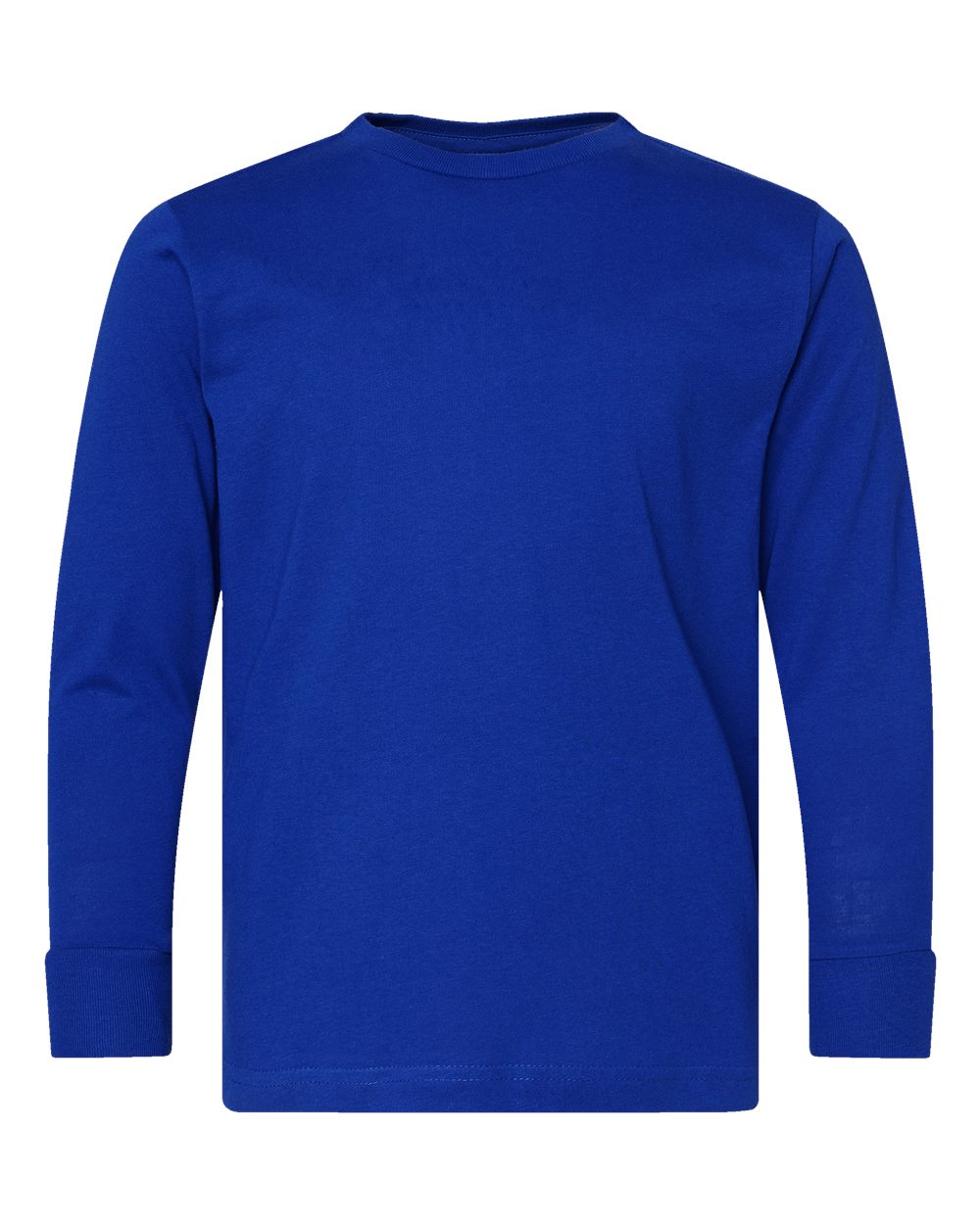 Front View of Royal Youth Fine Jersey Long Sleeve Tee - 6201