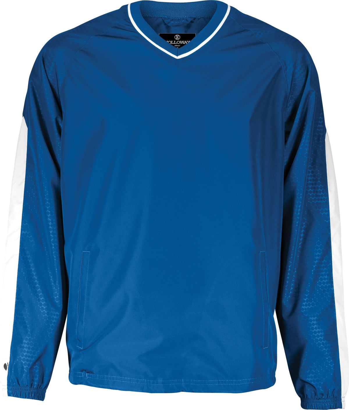Front View of ROYAL/WHITE BIONIC PULLOVER WINDSHIRT