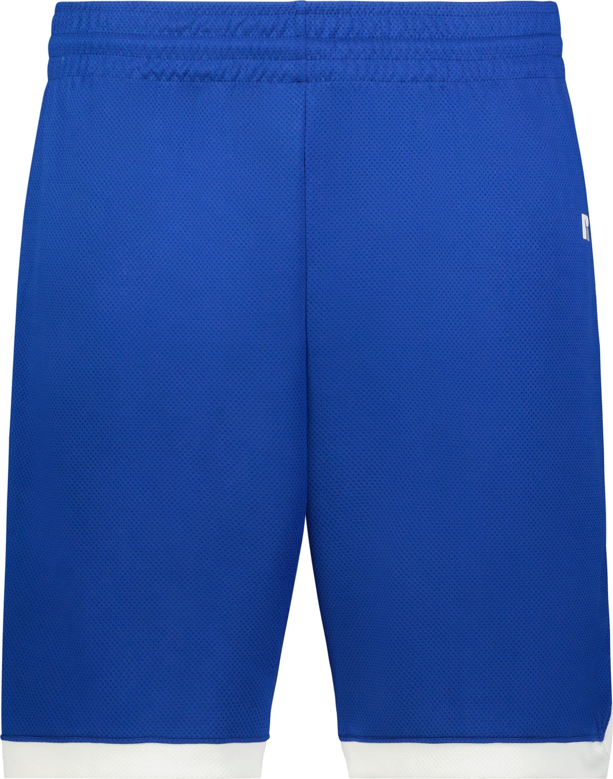 Front View of ROYAL/WHITE COOLCORE ELITE SHORTS