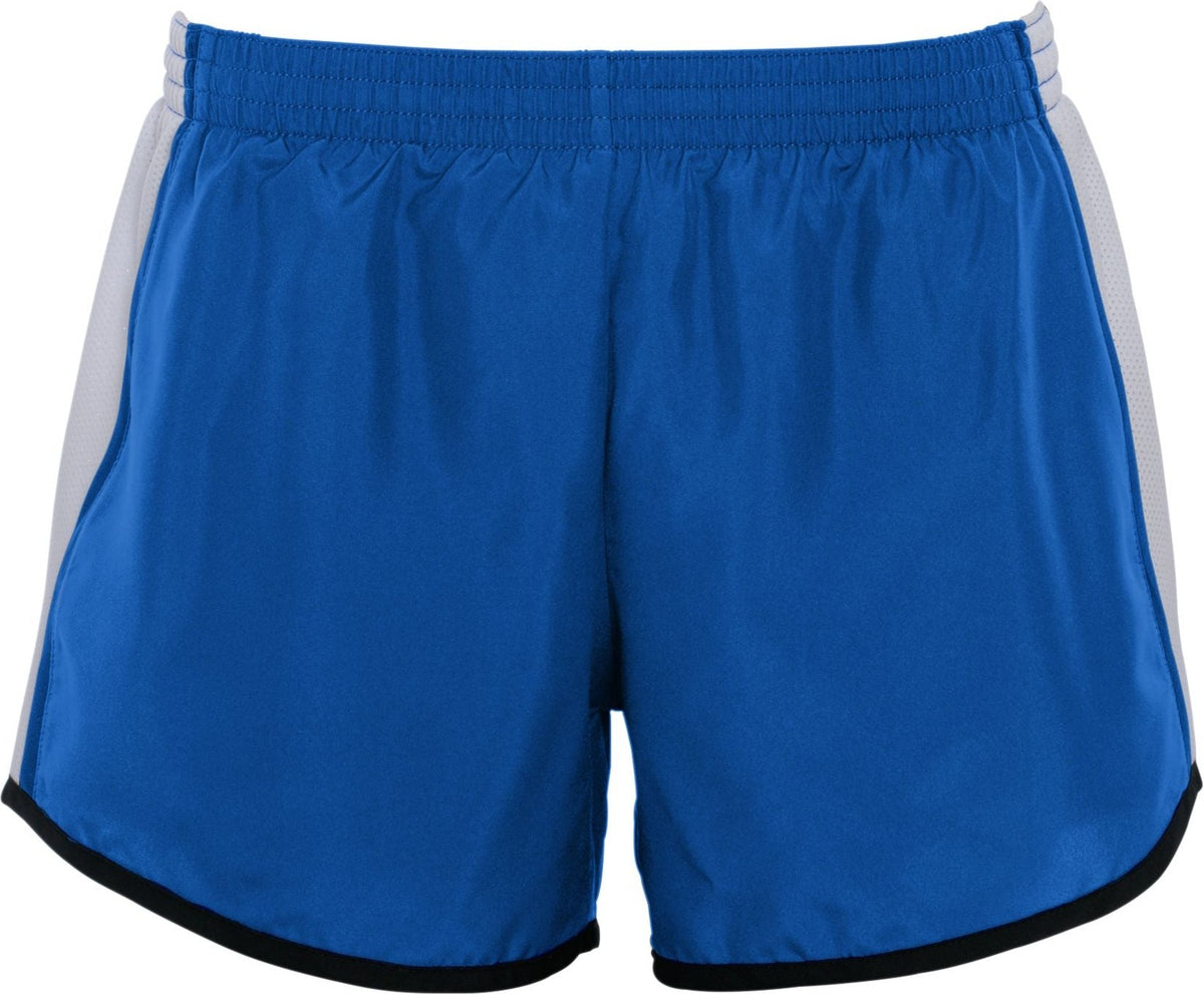 Front View of ROYAL/WHITE/BLACK LDS JR FIT PULSE TEAM SHORT