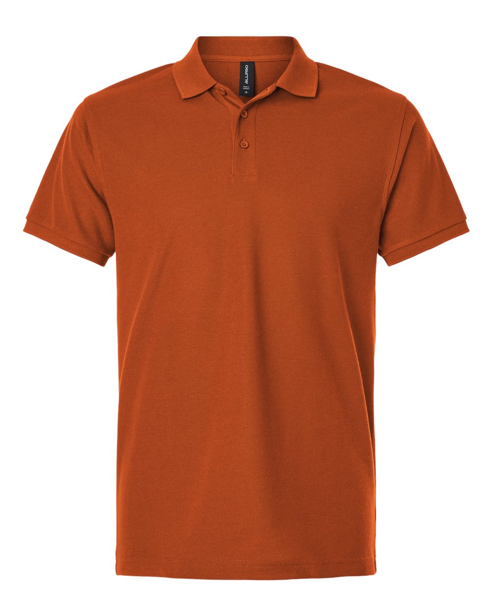 Front View of Rust Pique Polo - 62800