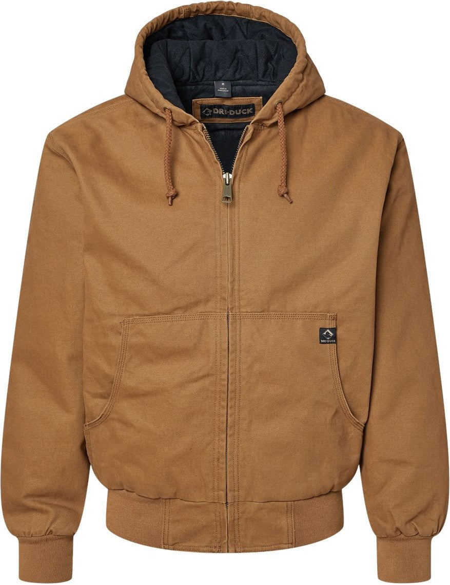 Front View of Saddle Cheyenne Boulder Cloth™ Hooded Jacket with Tricot Quilt Lining Tall Sizes - 5020T