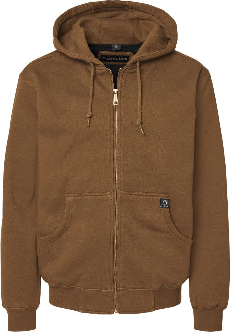 Front View of Saddle Crossfire Heavyweight Power Fleece Hooded Jacket with Thermal Lining Tall Sizes - 7033T
