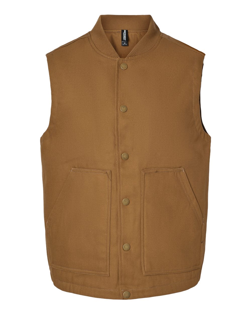 Front View of Saddle Insulated Canvas Workwear Vest - EXP560V