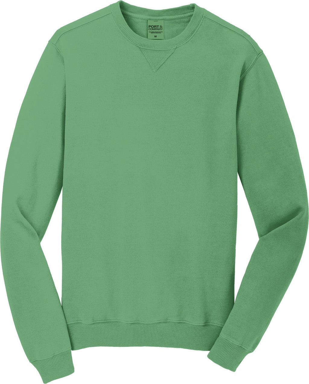 Front View of Safari Port & Co Beach Wash Garment-Dyed Crewneck Sweatshirt PC098