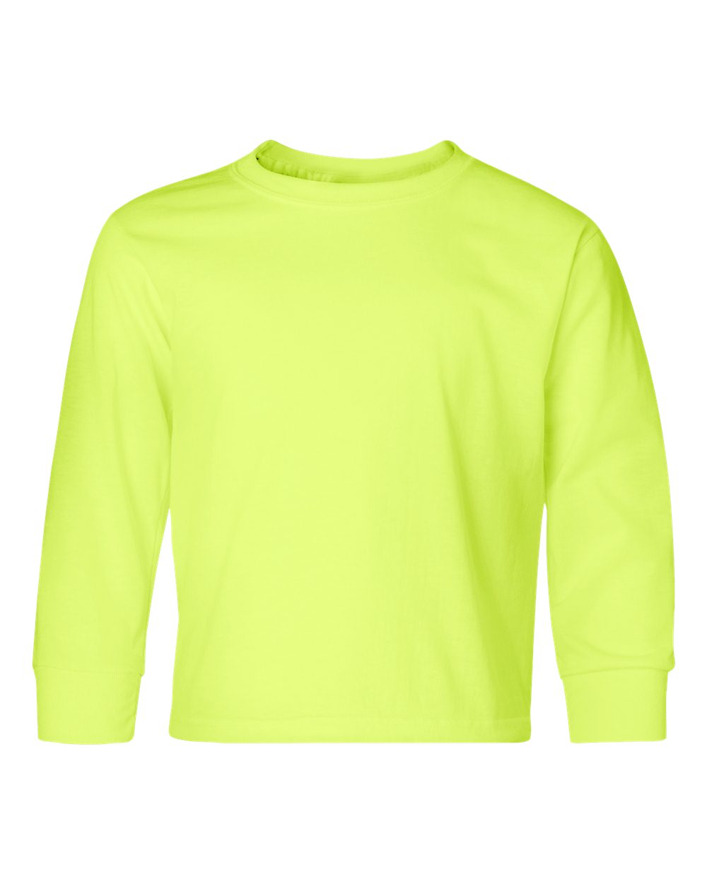 Safety Green Dri-Power® Youth Long Sleeve 50/50 T-Shirt - 29BLR