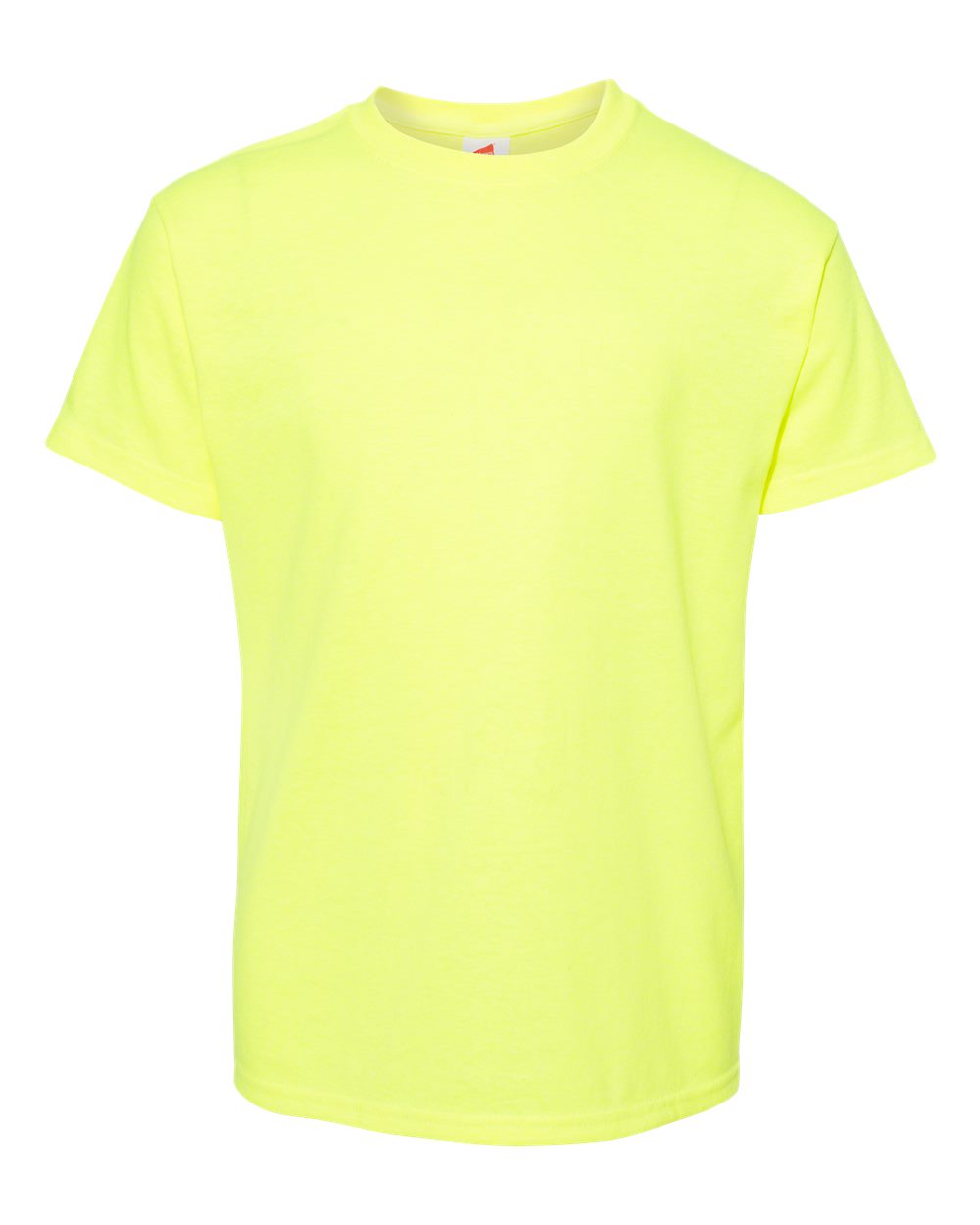 Front View of Safety Green Ecosmart™ Youth T-Shirt - 5370