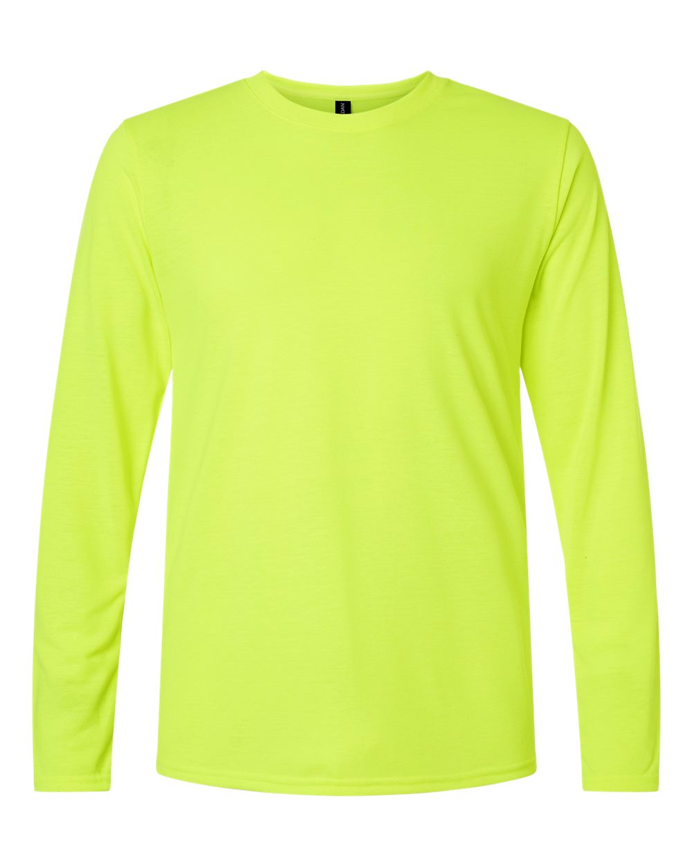 Front View of Safety Green Performance® Long Sleeve T-Shirt - 42400
