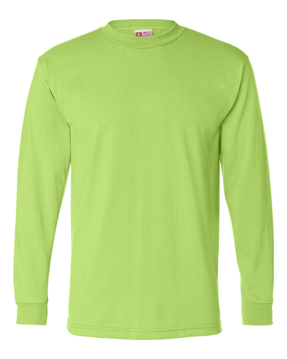 Safety Green USA-Made 50/50 Long Sleeve T-Shirt - 1715