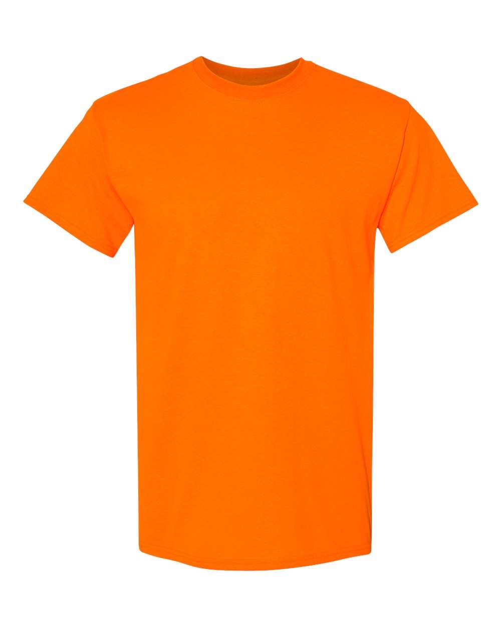 Front View of Safety Orange Heavy Cotton™ Youth T-Shirt - 5000B