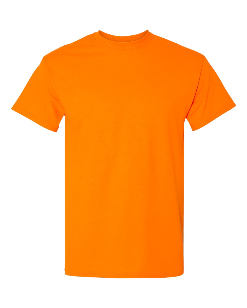 Front View of Safety Orange Unisex DryBlend® Tall T-Shirt - 8000T plain