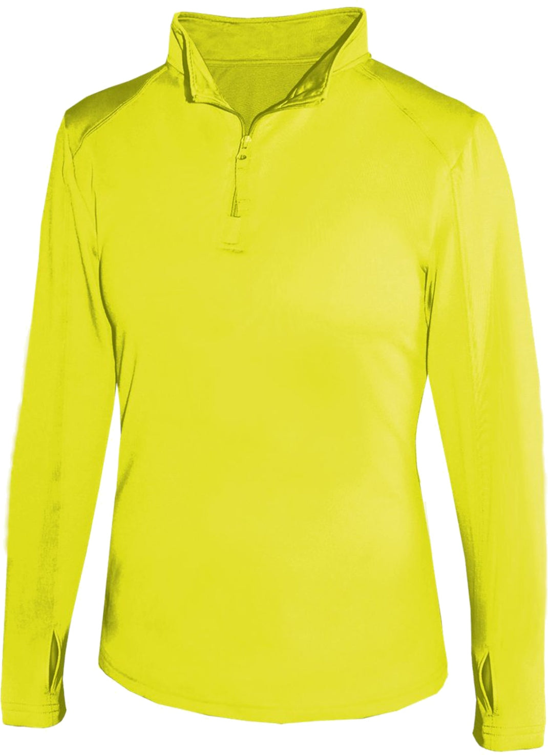 SAFETY YELLOW 1/4 ZIP LADIES' LIGHTWEIGHT PU
