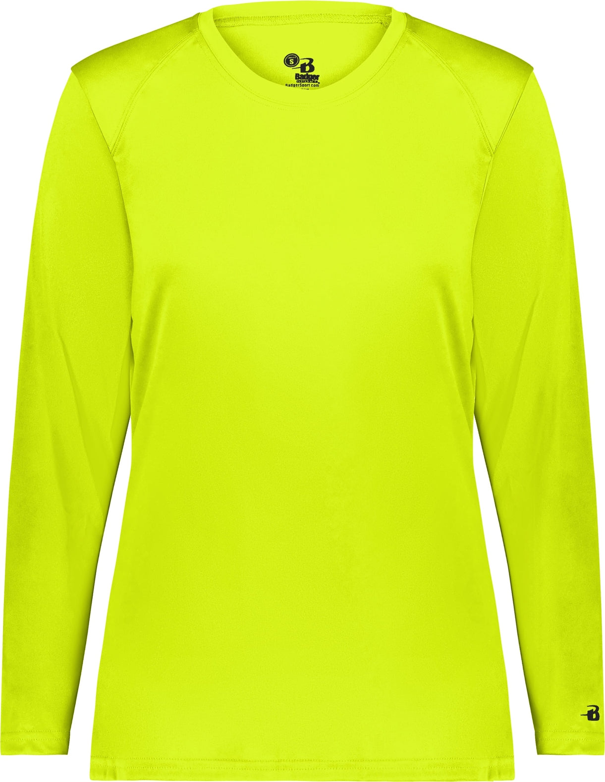 SAFETY YELLOW LADIES B-CORE L/S TEE