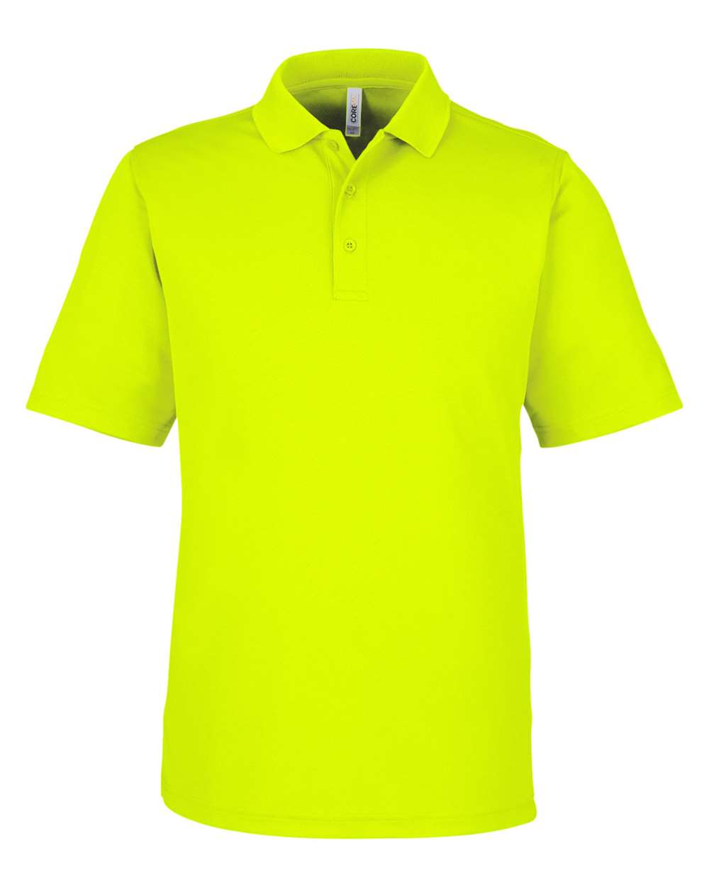 Front View of Safety Yellow Men's Market Snag Protect Mesh Polo - CE104