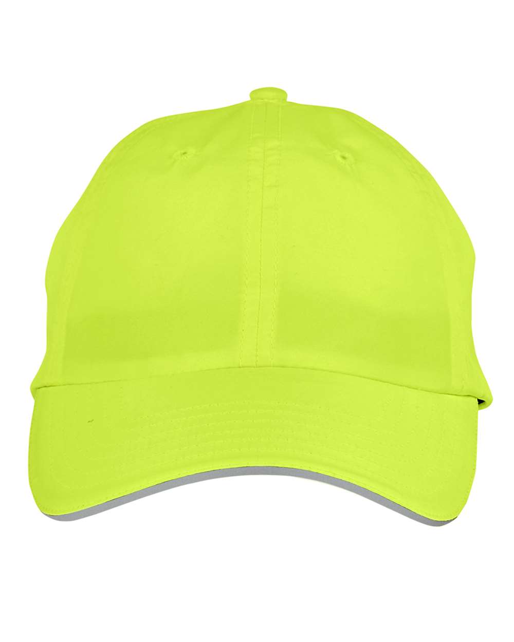 Front View of Safety Yellow Pitch Performance Cap - CE001