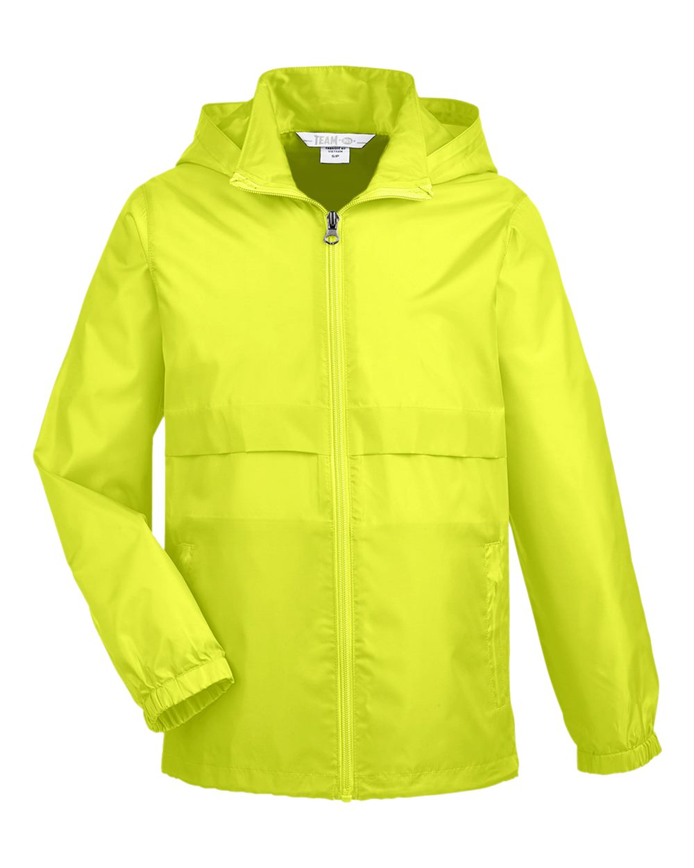 Front View of Safety Yellow Youth Zone Protect Lightweight Jacket - TT73Y