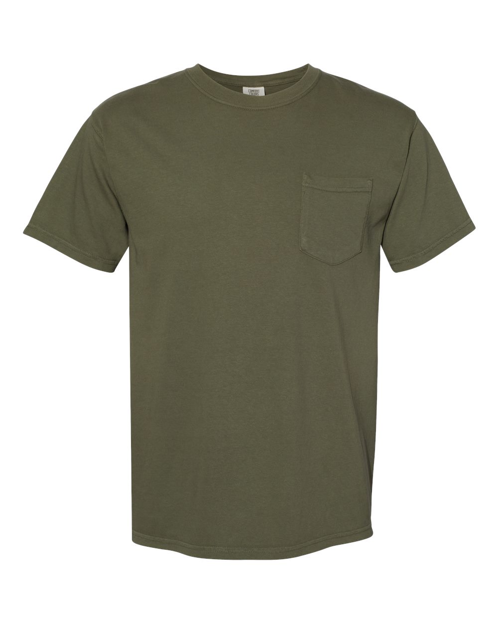 Front View of Sage Garment-Dyed Heavyweight Pocket T-Shirt - 6030