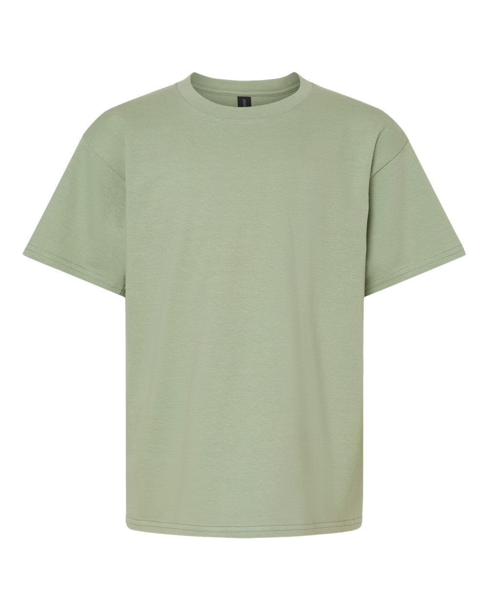 Front View of Sage Softstyle® Youth Midweight T-Shirt - 65000B