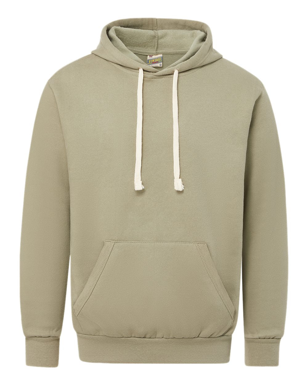 Front View of Sage Vintage Fleece Hooded Sweatshirt - 1478