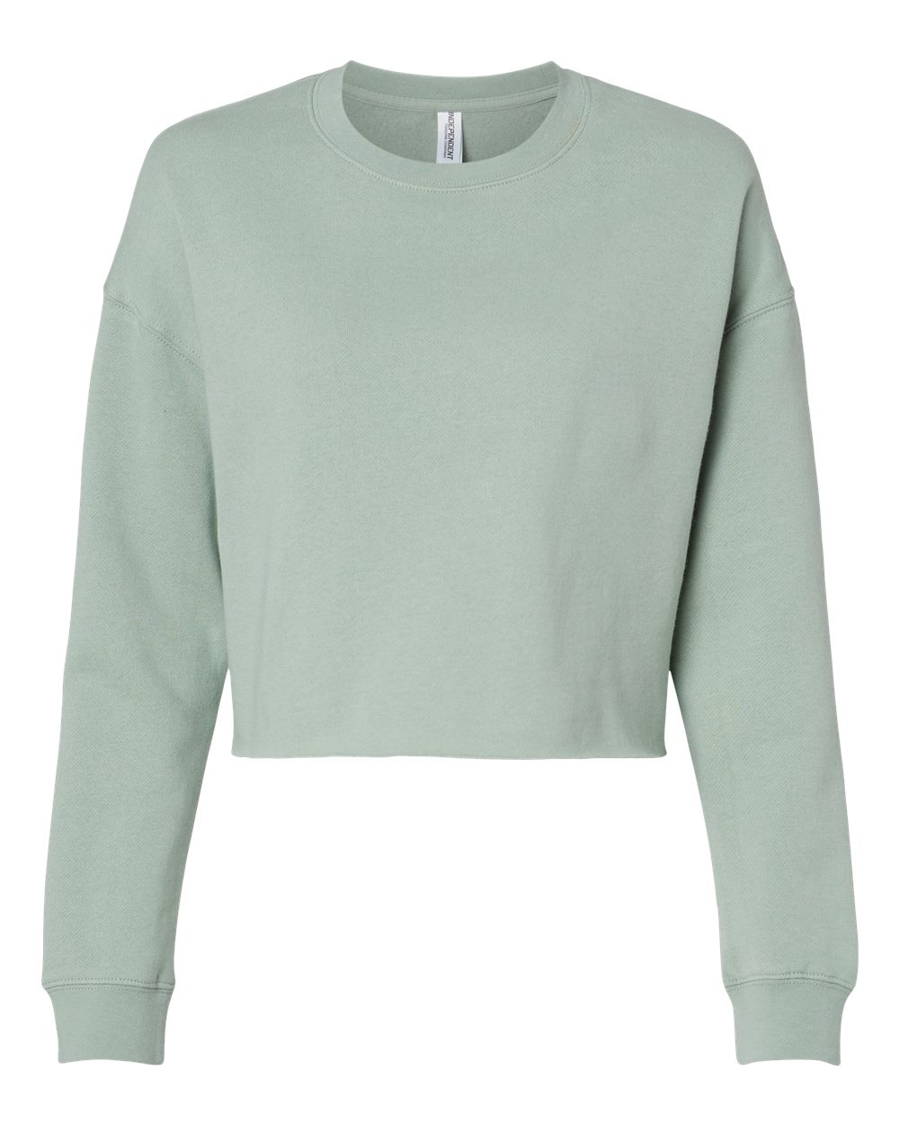 Front View of Sage Women's Lightweight Crop Crewneck Sweatshirt - AFX24CRP