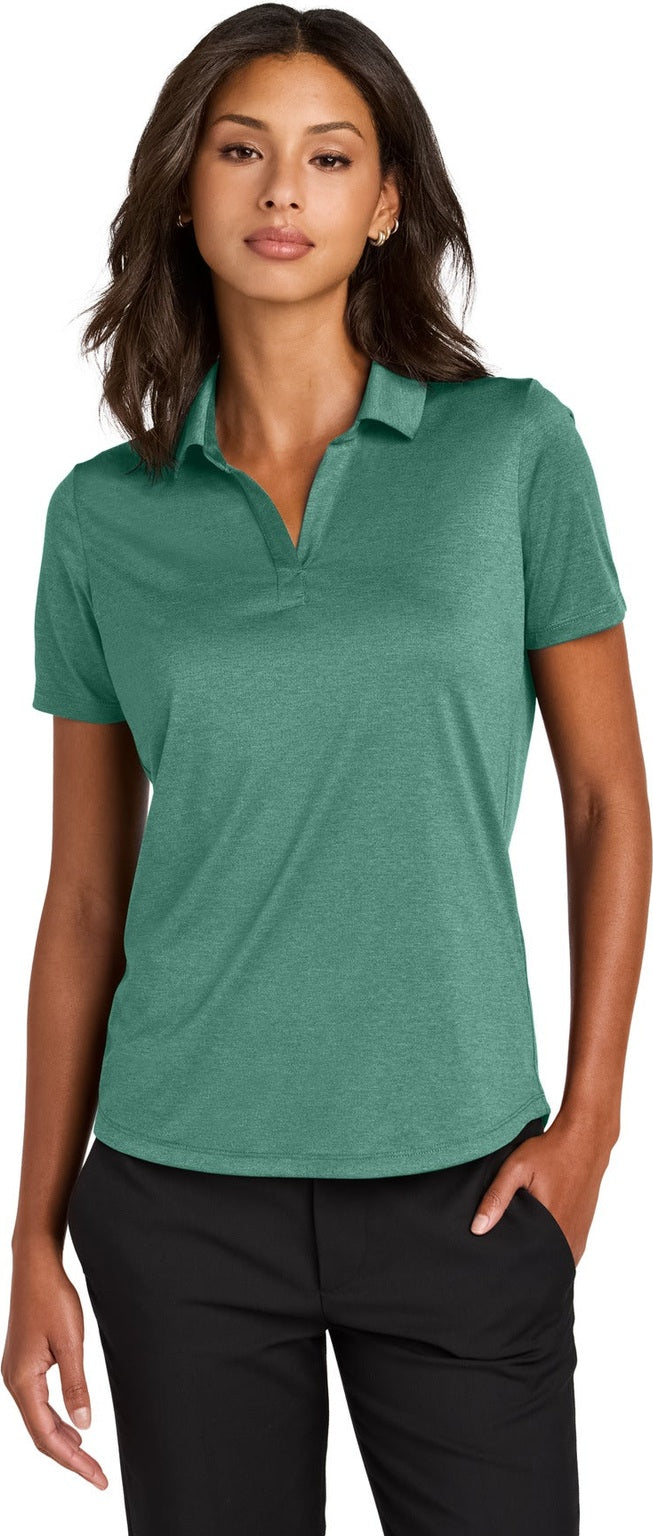 Front View of SageHthr Mercer+Mettle Women's Recharge Jersey Polo MM1021