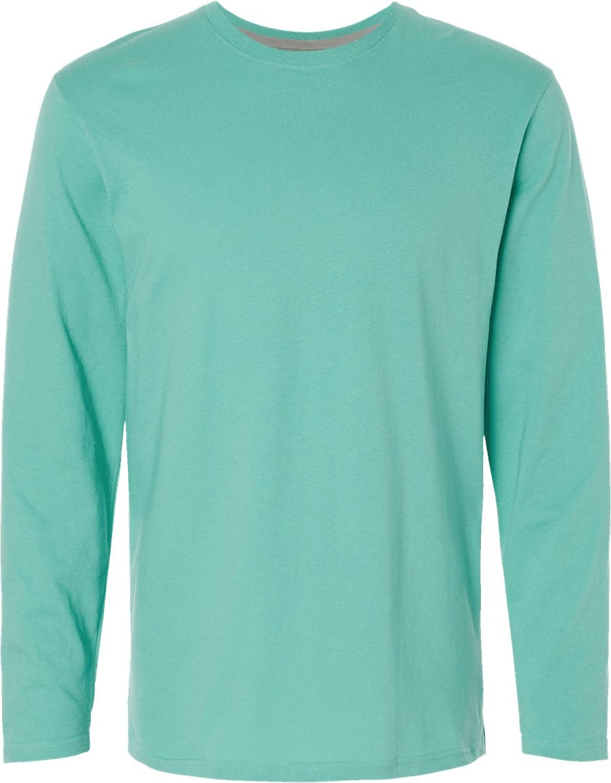 Front View of Saltwater Fine Jersey Long Sleeve Tee - 6918