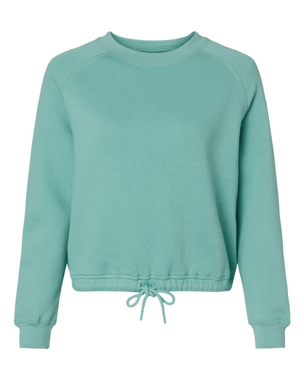 Front View of Saltwater Women's Relaxed 3-End Boxy Fleece Crewneck Sweatshirt - 3528