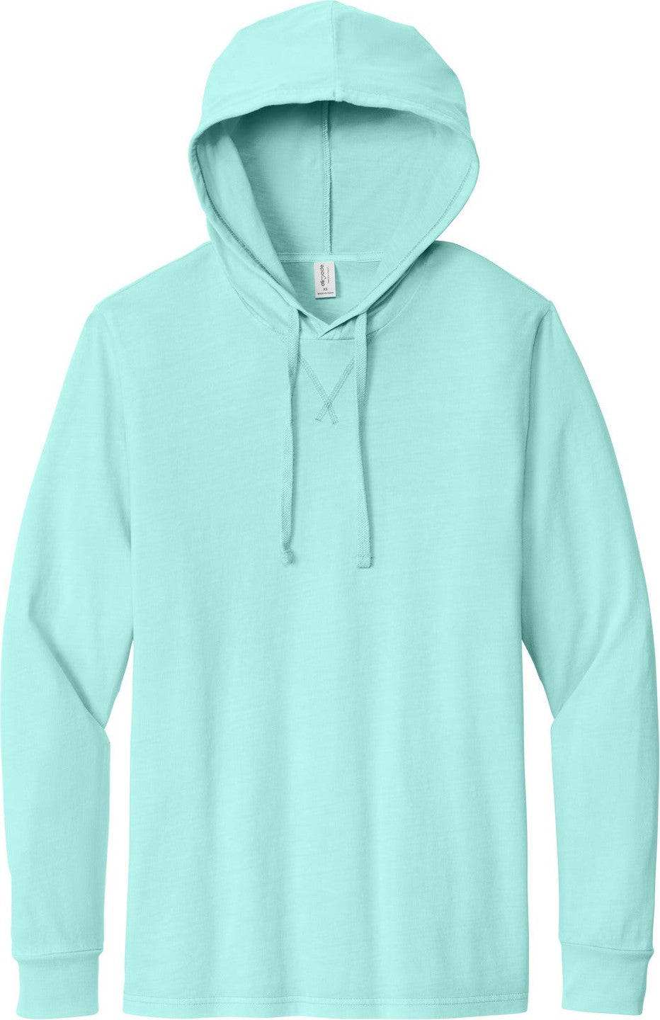 Front View of SaltwtrBlu Allmade Unisex Mineral Dye Organic Cotton Hoodie Tee AL6305