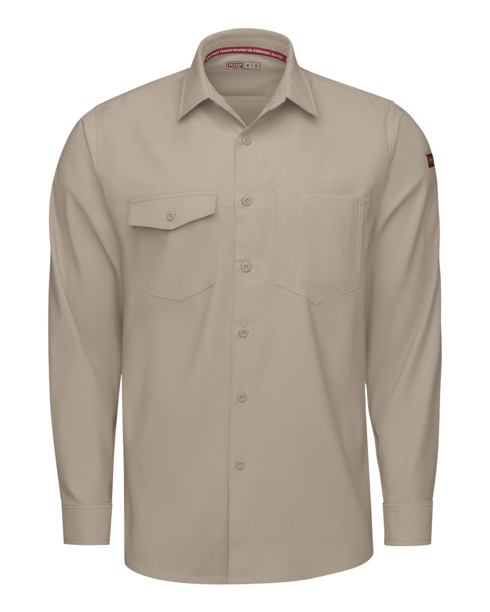 Front View of Sand Cooling Long Sleeve Work Shirt - Tall Sizes - TSM4T