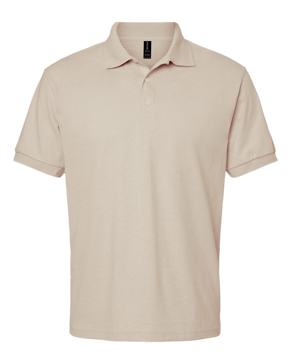 Front View of Sand DryBlend® Jersey Polo - 8800