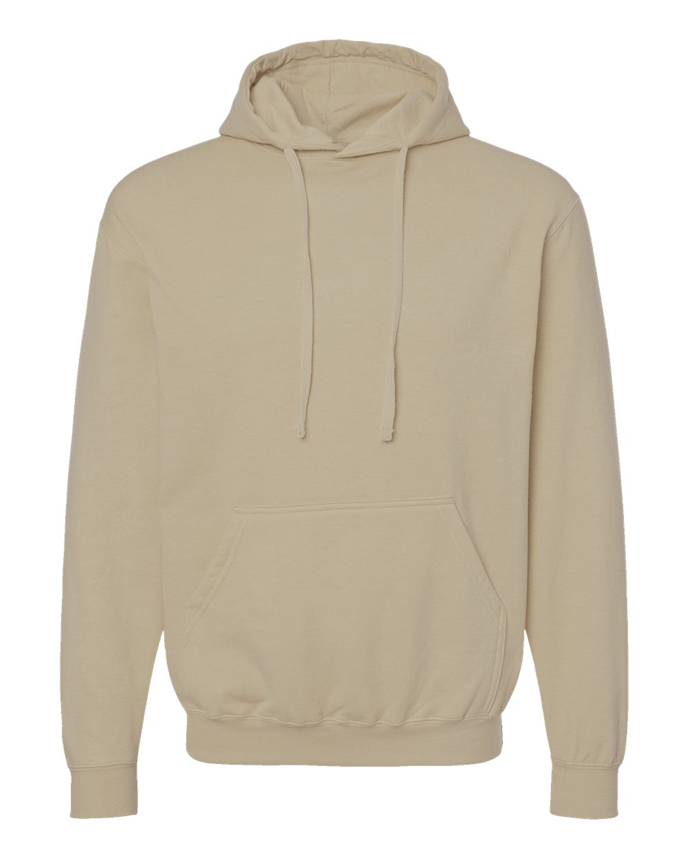 Front View of Sand Fleece Hooded Sweatshirt - 320