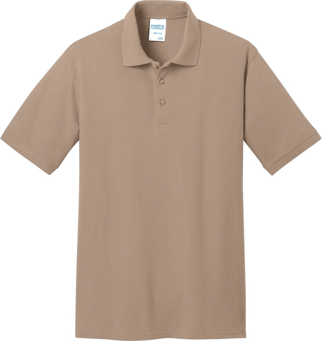 Front View of Sand Port & Co Core Blend Pique Polo. KP155