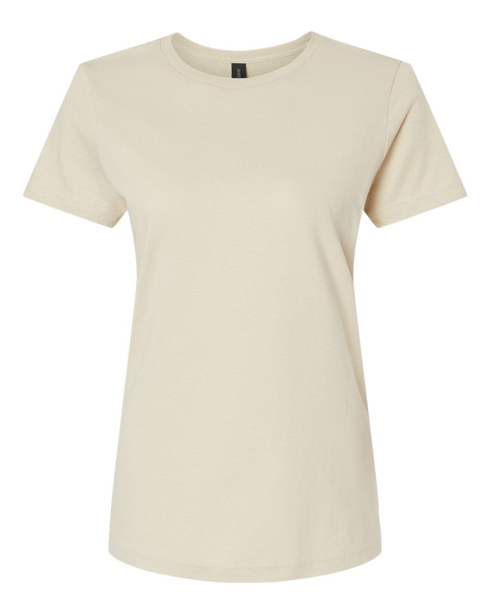 Front View of Sand Softstyle® Women’s T-Shirt - 64000L