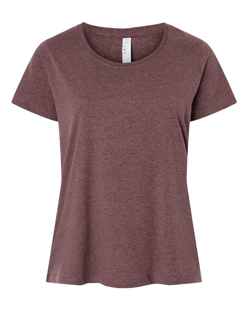 Front View of Sangria Blackout Curvy Collection Women's Fine Jersey Tee - 3816