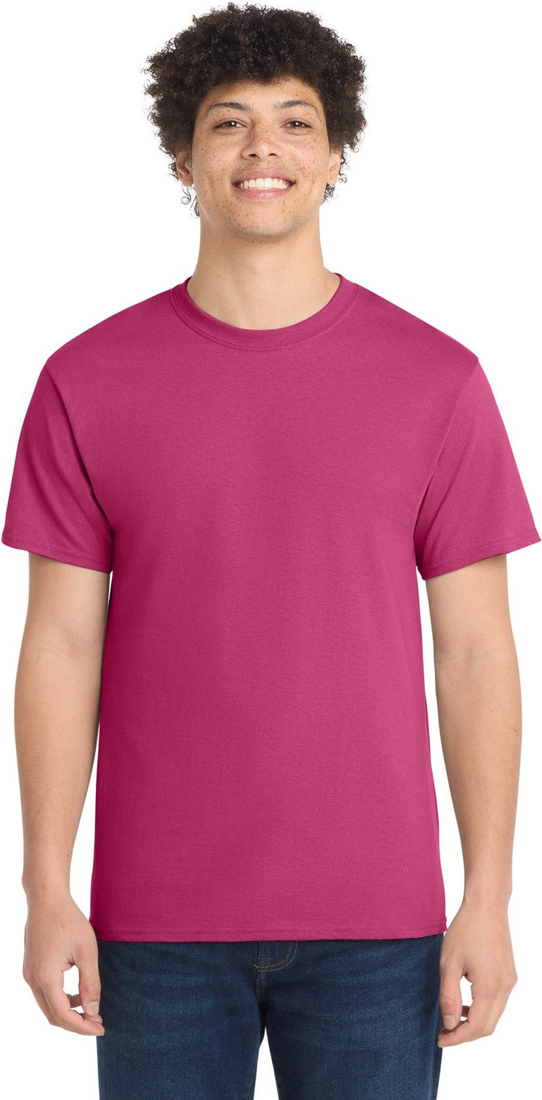 Front View of Sangria Port & Co Core Cotton Tee. PC54