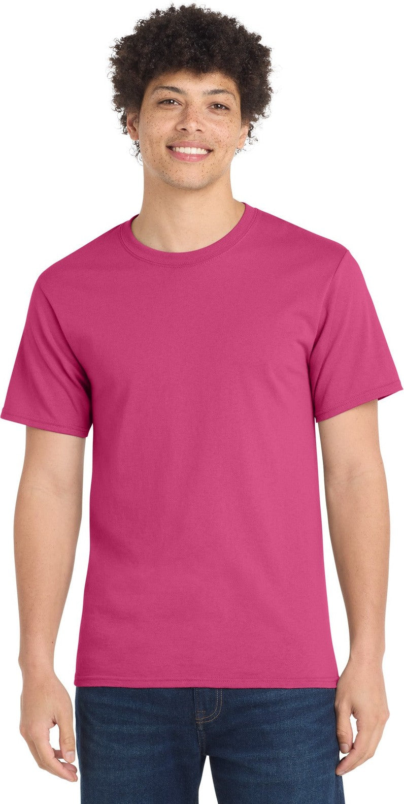 Front View of Sangria Port & Co Tall Essential Tee. PC61T