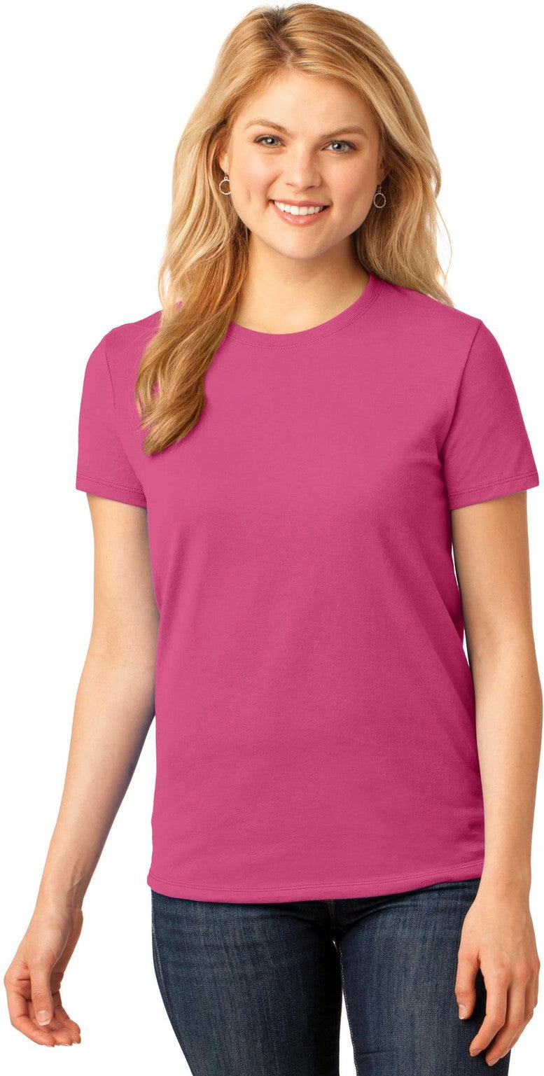 Front View of Sangria Port & Co Women's Core Cotton Tee. LPC54