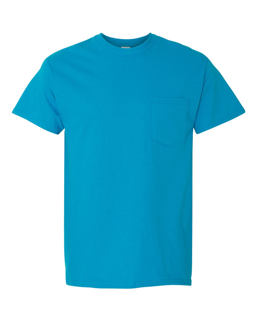 Front View of Sapphire Heavy Cotton™ Pocket T-Shirt - 5300