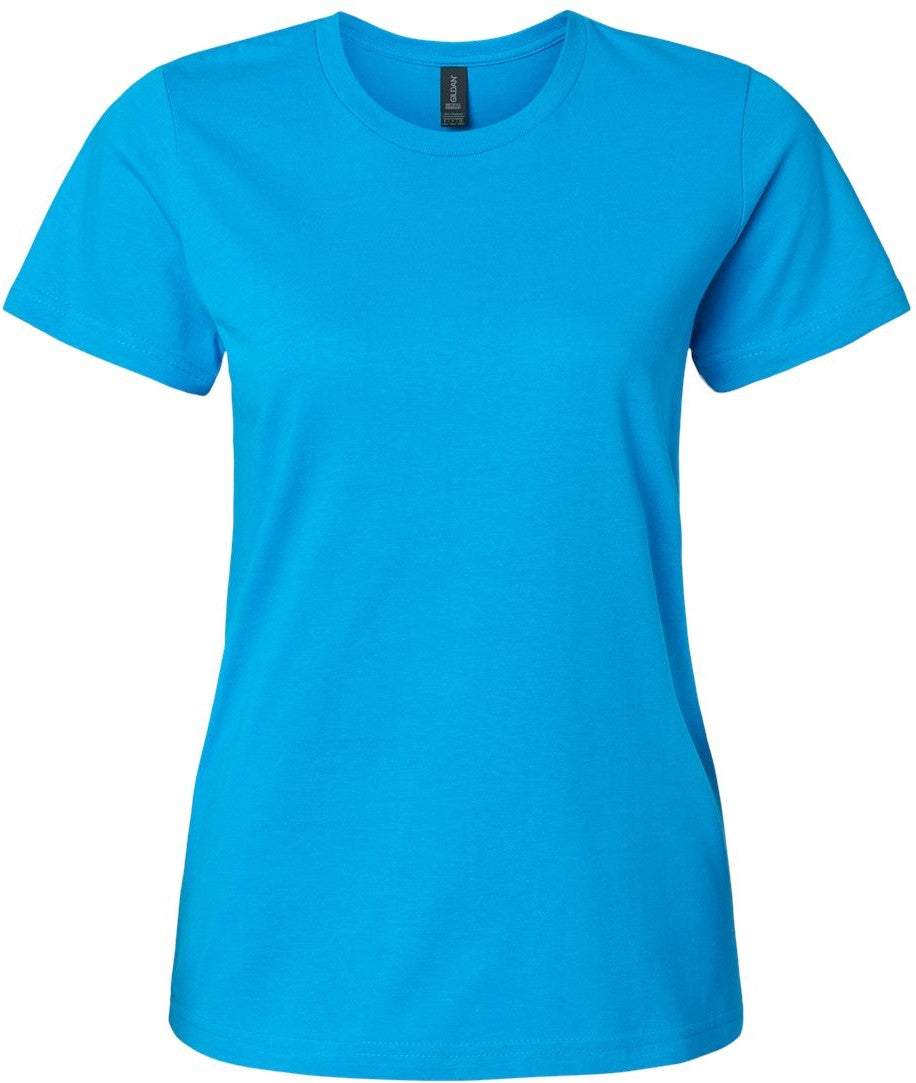 Front View of Sapphire Softstyle® Women's Midweight T-Shirt - 65000L