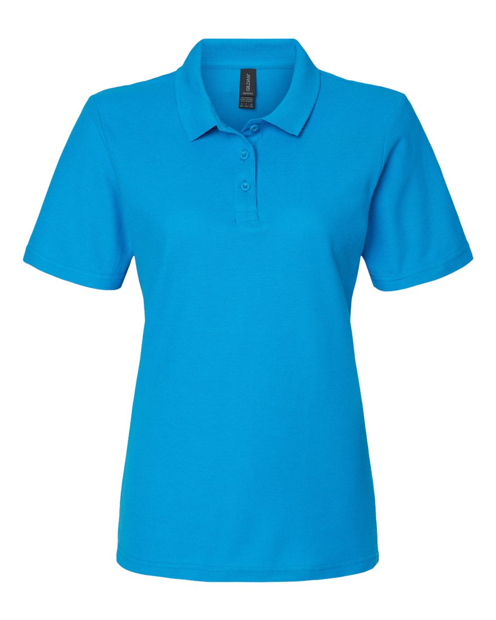 Front View of Sapphire Softstyle® Women's Pique Polo - 64800L