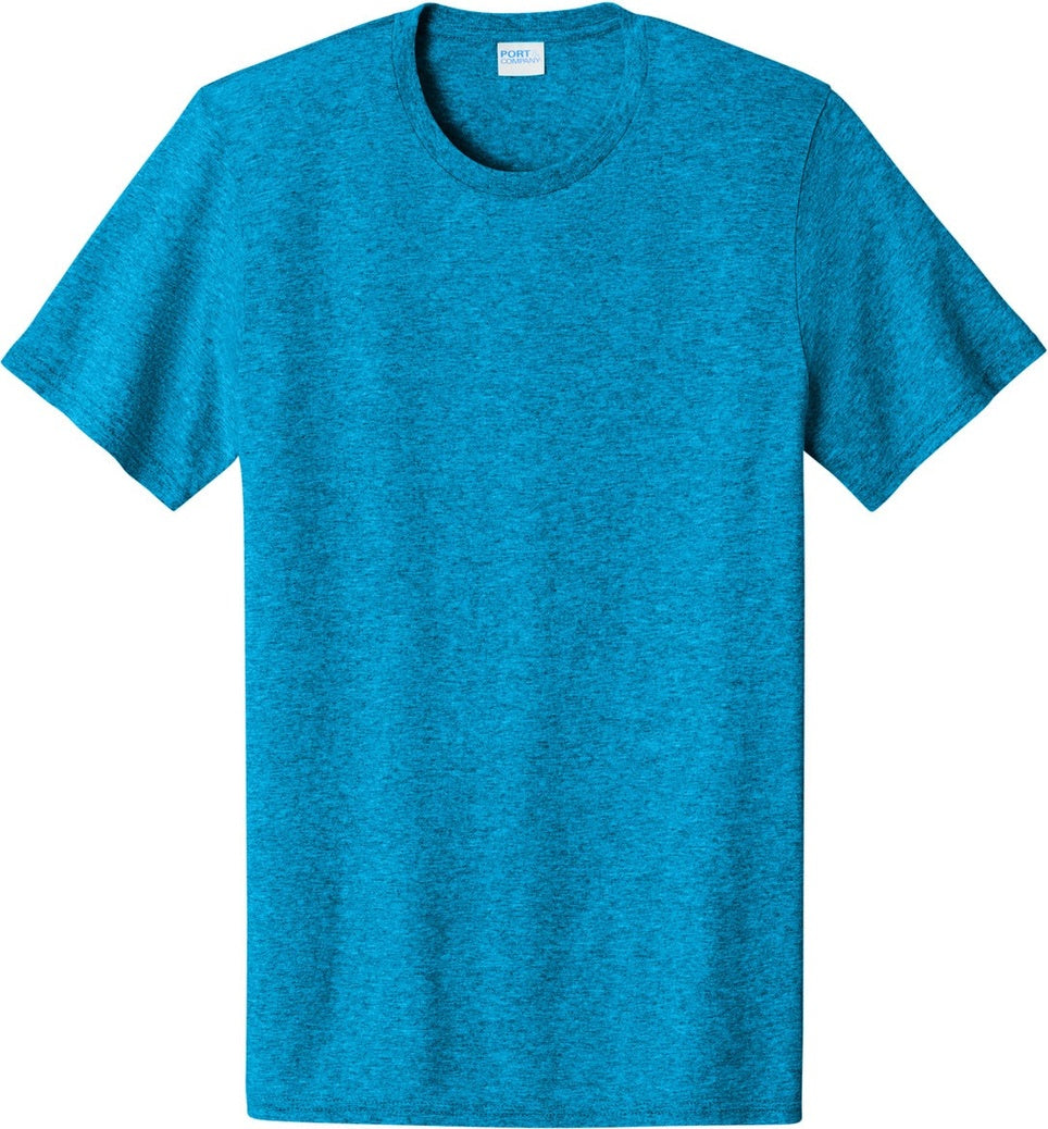 Front View of SapphireHt Port & Co Easy Cotton Tee PC43