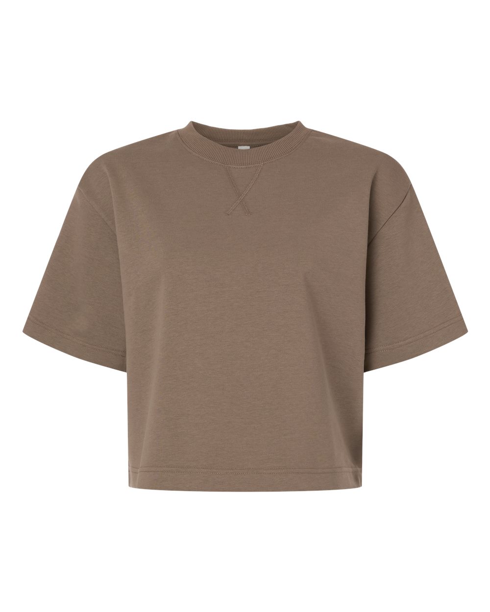 Front View of Savana Women's French Terry Mid-Length Boxy Top - FTCB0