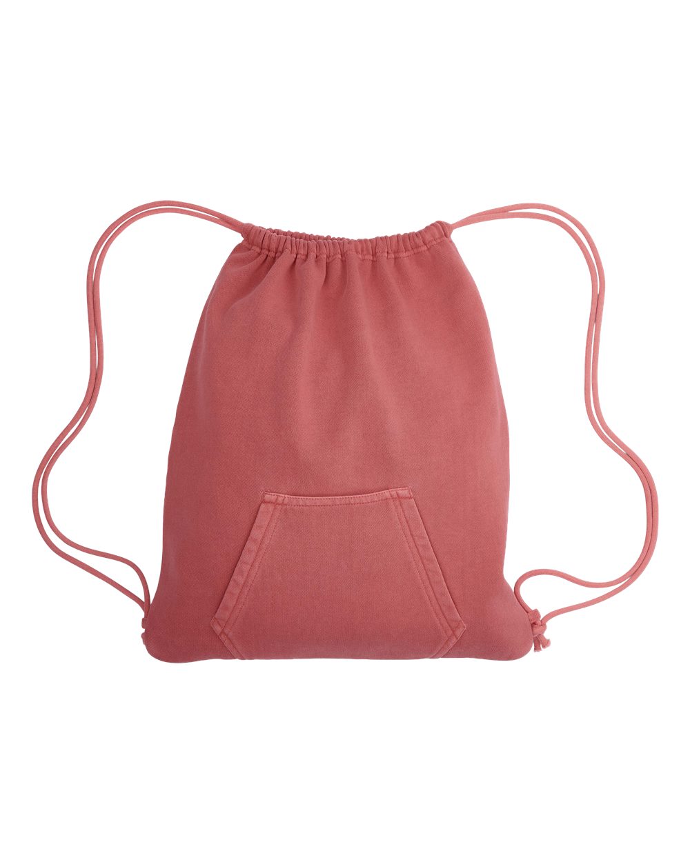 Front View of Scarlet Coastal Color™ Drawstring Bag - 25500