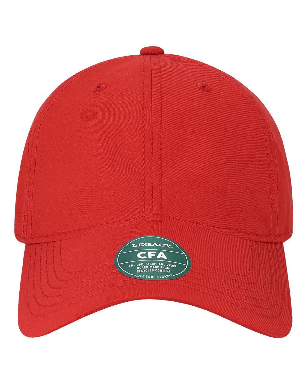 Front View of Scarlet Cool Fit Adjustable Cap - CFA