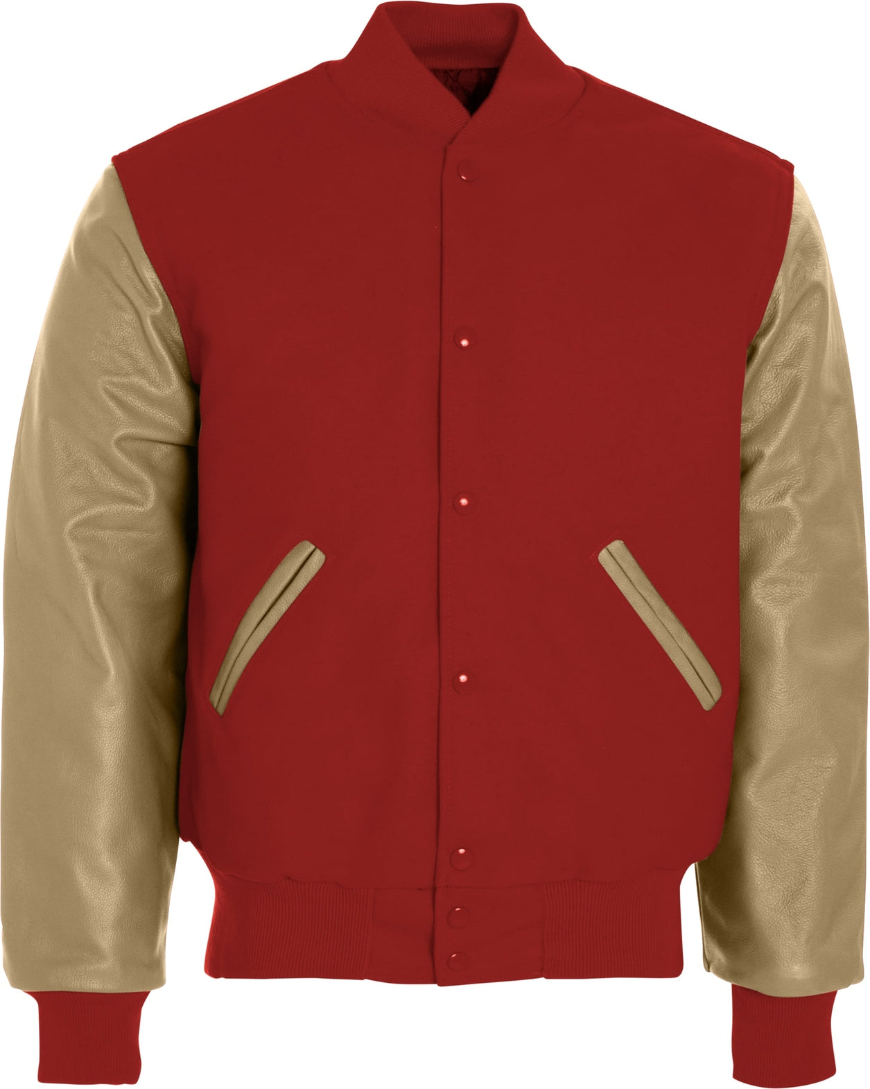 SCARLET/CREAM VARSITY WOOL JACKET